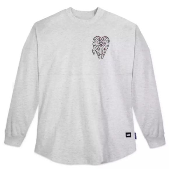 SPIRIT JERSEY Tops - Disney Spirit Jersey Star Wars I LOVE YOU (I Know) Falcon heart long sleeve NWT